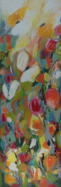 Sunny day - gemengde techniek - 40x120 Sunny day - gemengde techniek - 40x120