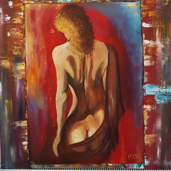 Vrouw met afgevallen sluier